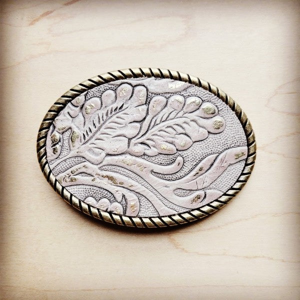 Rope Edge Cowboy Belt Buckle