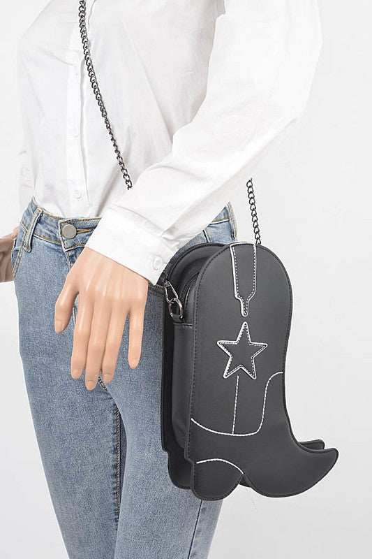 Cowboy Boot Chainlink Bag