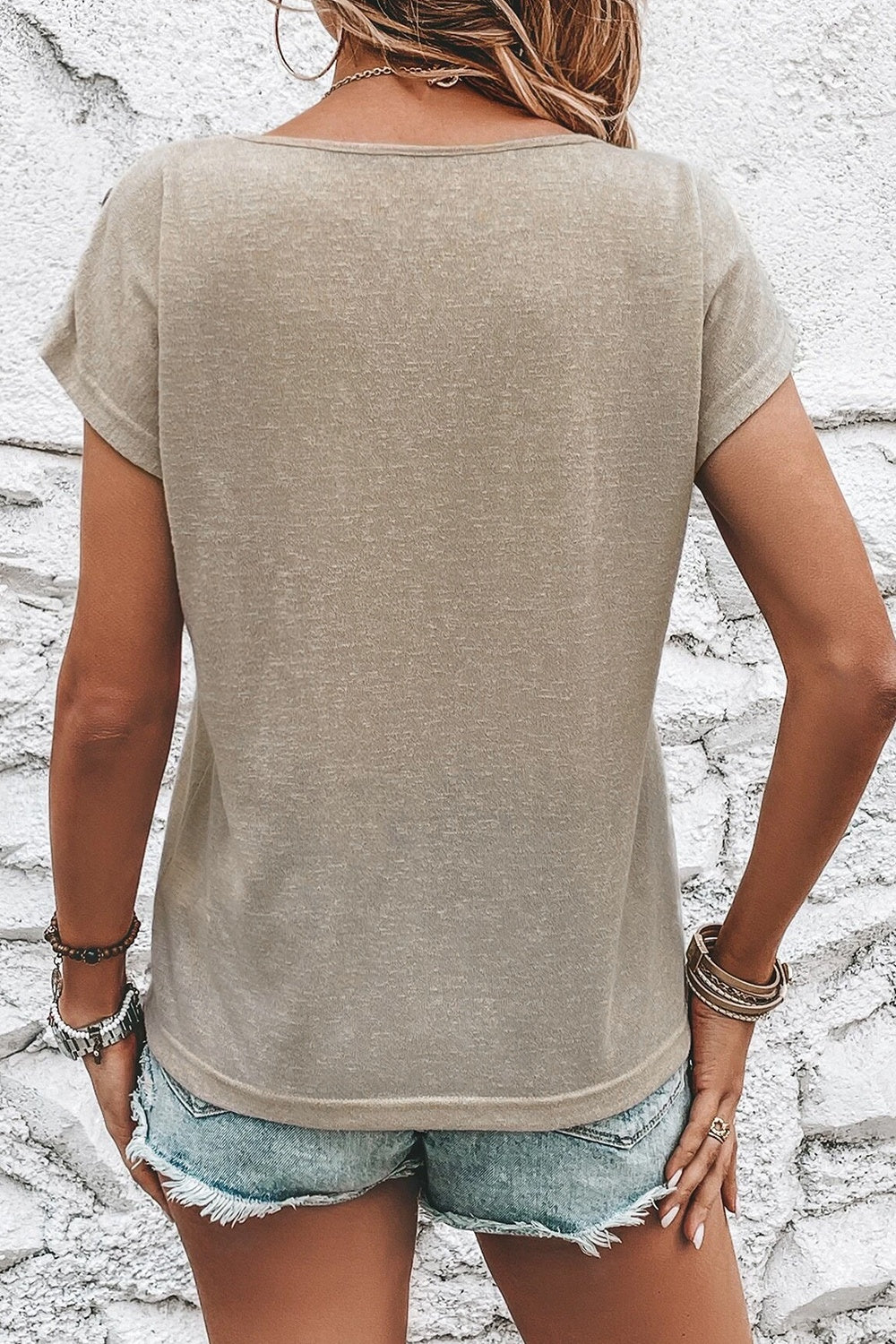 Button Sleeve Rodeo Graphic T-Shirt