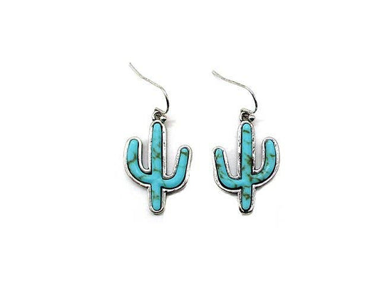 Cactus Stone Dangle Earrings
