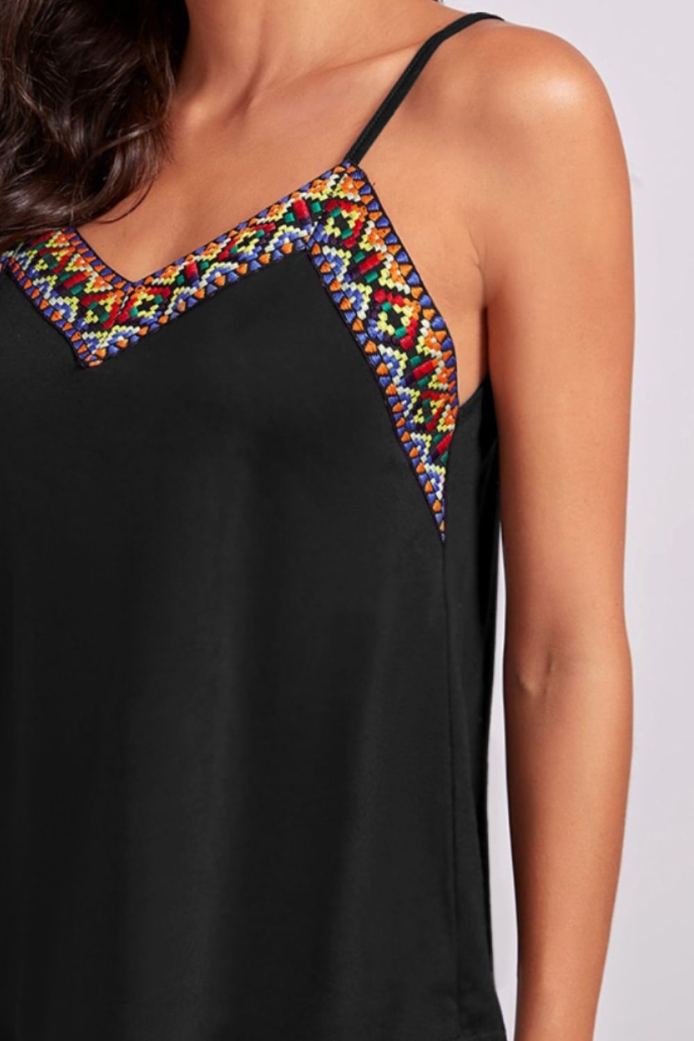 Geometric Print V-Neck Cami