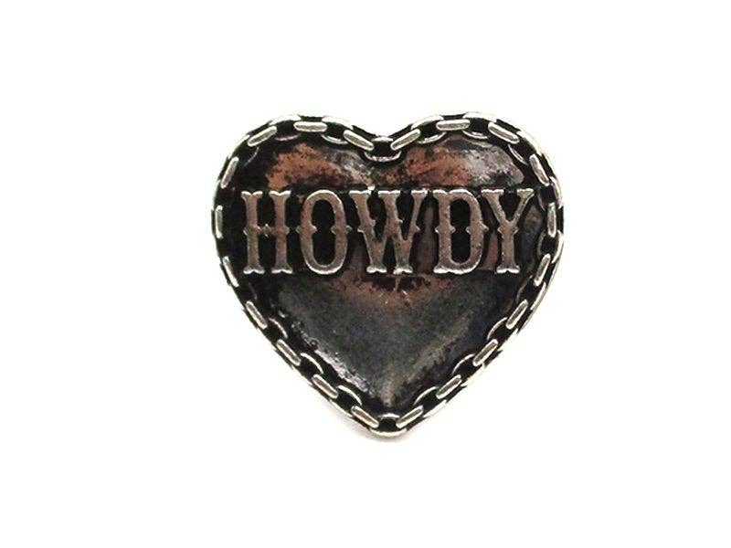 Howdy Heart Engraved Cuff Ring