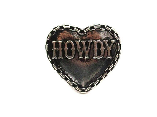 Howdy Heart Engraved Cuff Ring