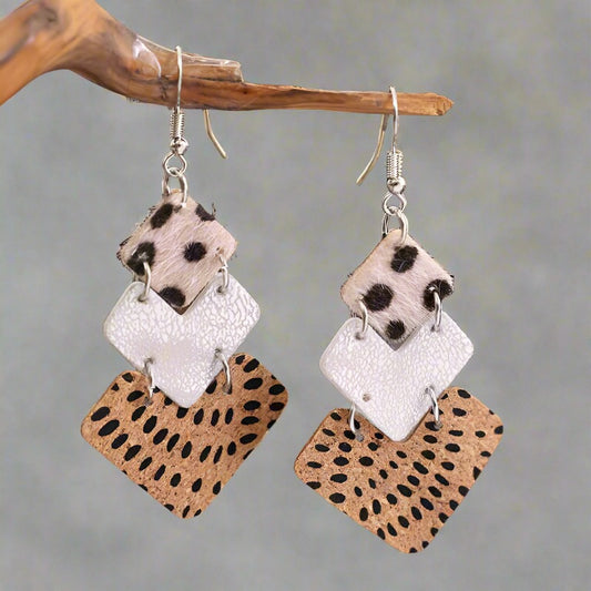 Multi-Layered Alloy Drop Earrings