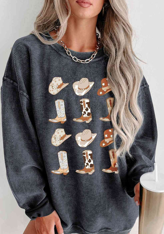 Cowboy Hats & Boots Graphic Sweatshirt