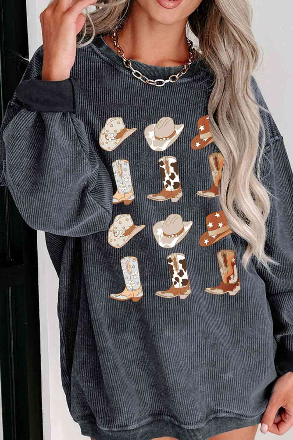 Cowboy Hats & Boots Graphic Sweatshirt