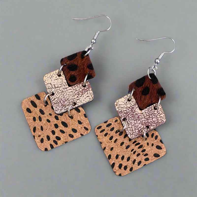Multi-Layered Alloy Earrings