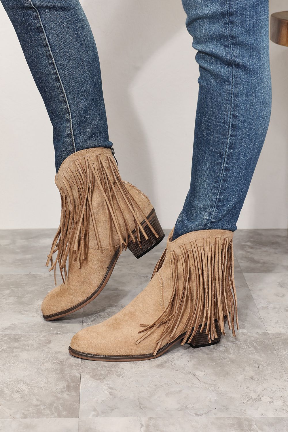 Women's Fringe Western Ankle Boots