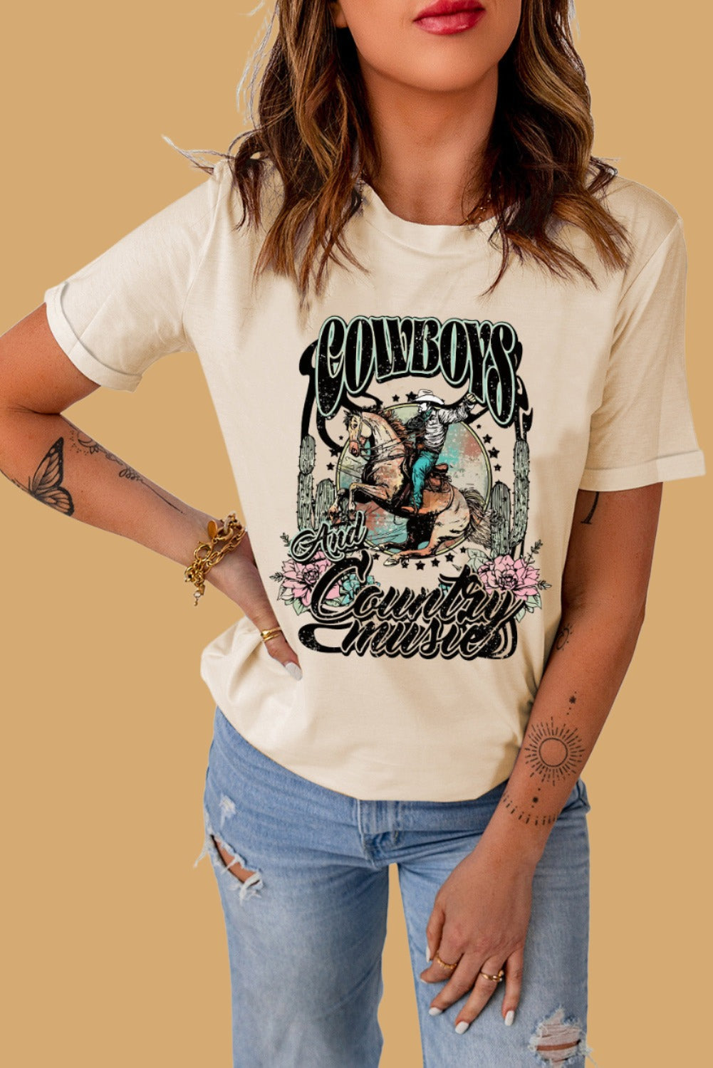 "Cowboys & Country Music" Graphic T-Shirt
