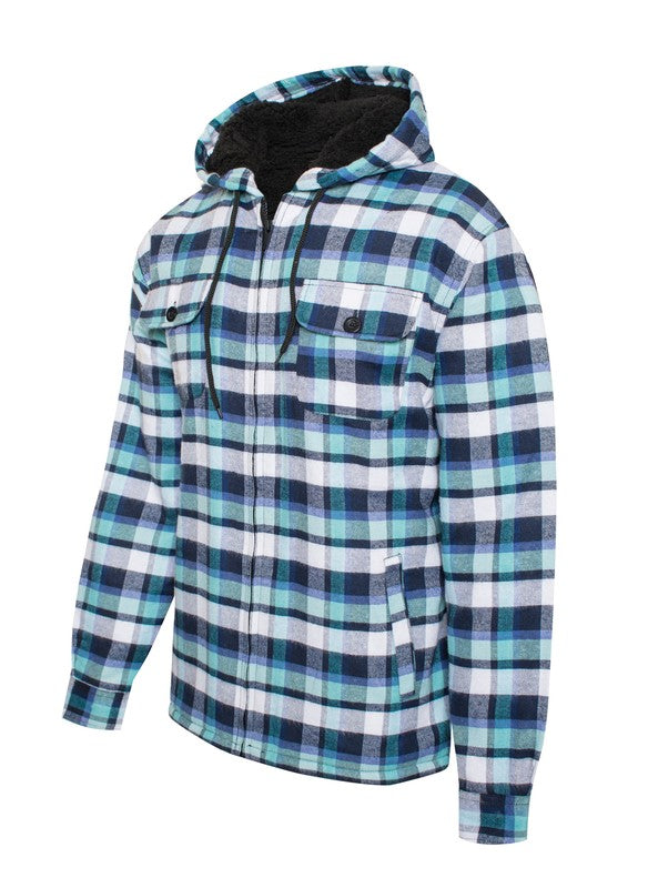 Men's Flannel Sherpa Lined Jacket