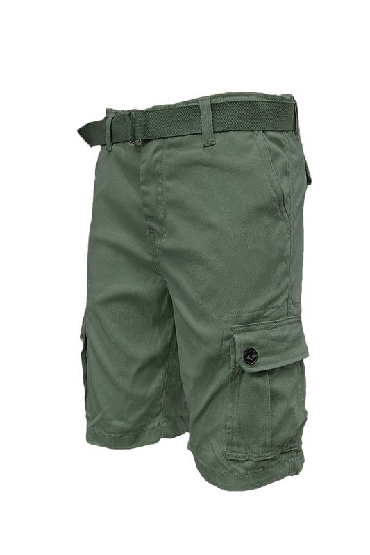 Men's Belted Cargo Shorts