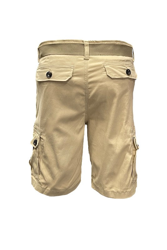 Men's Belted Cargo Shorts