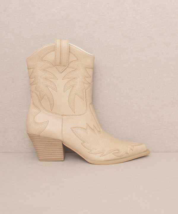 Western Stitch Embroidered Cowboy Boots