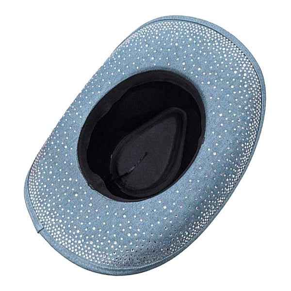 Denim Base Rhinestone Western Cowgirl Hat