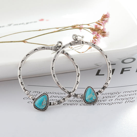 Turquoise Hoop Earrings