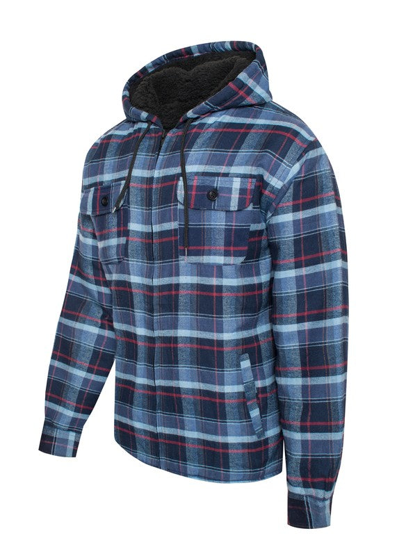 Men's Flannel Sherpa Lined Jacket