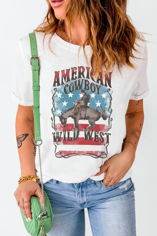 "American Cowboy Wild West" Graphic T-Shirt