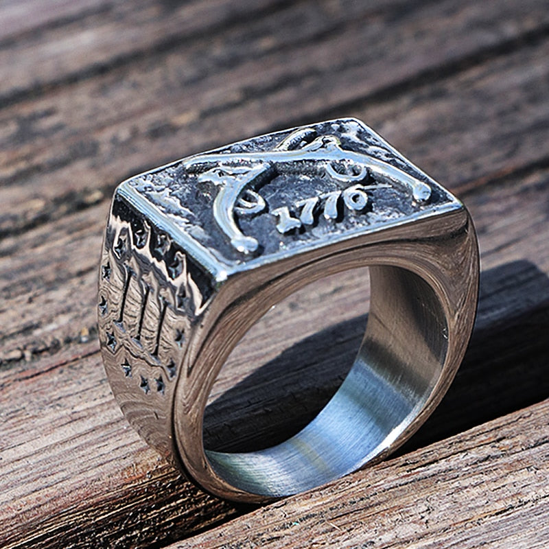 "1776" Stainless Steel Ring