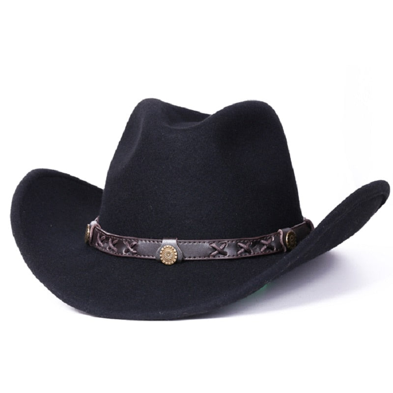 Casual Wool Felt Cowboy Hat