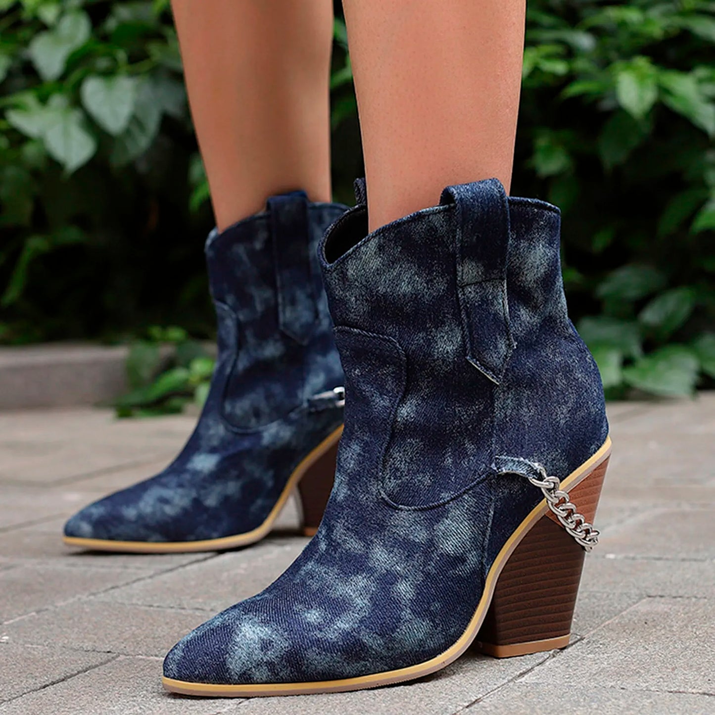 Slip-On Western Ankle Boots
