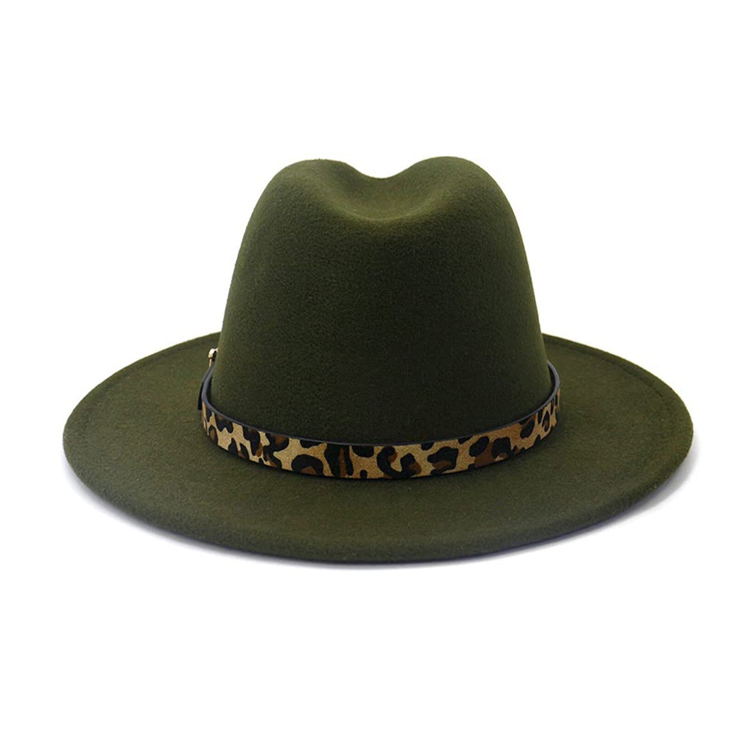 Leopard Belted Wide Brim Hats
