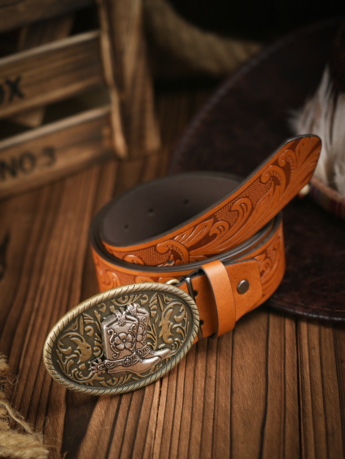 Western Cowboy Belt & Boots Buckle