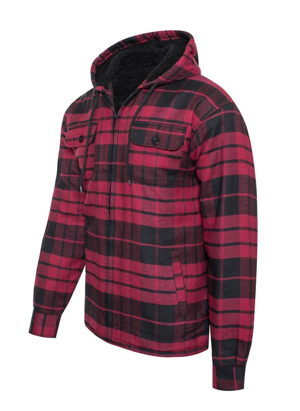 Men's Flannel Sherpa Lined Jacket