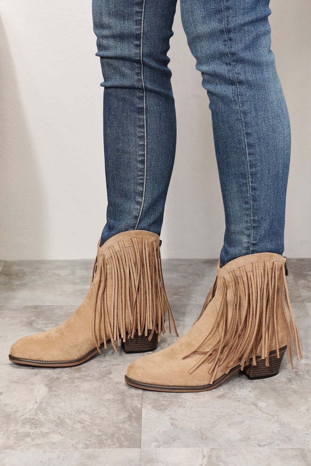 Women's Fringe Western Ankle Boots