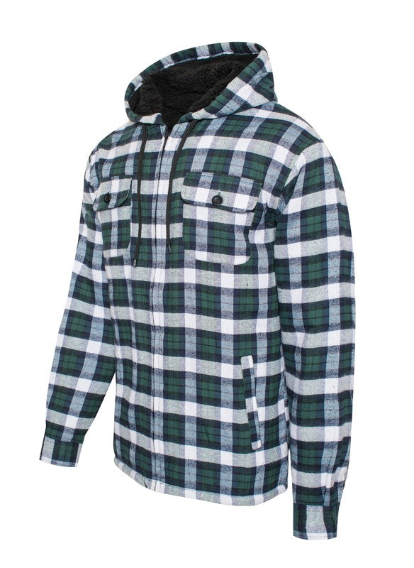 Men's Flannel Sherpa Lined Jacket