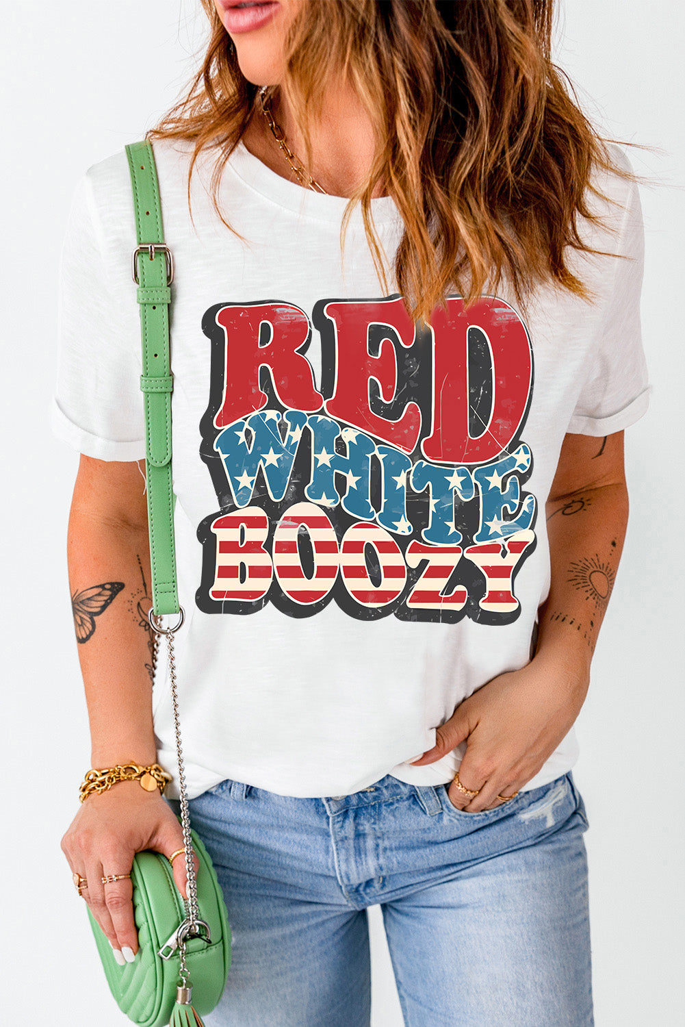 "Red White Boozy" Graphic T-Shirt