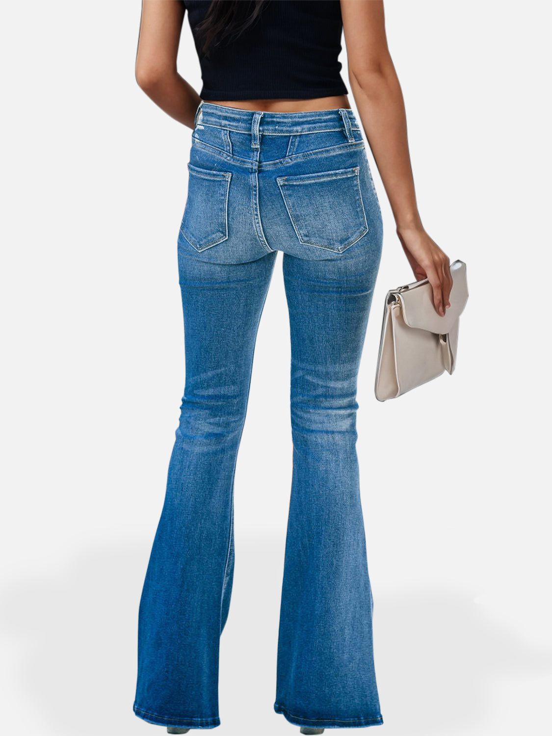 Button Fly Bootcut Jeans
