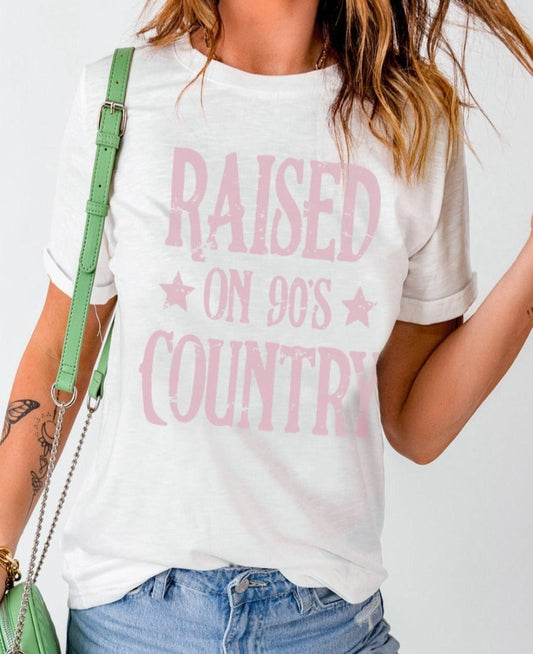 "RAISED ON 90'S COUNTRY" Graphic T-Shirt