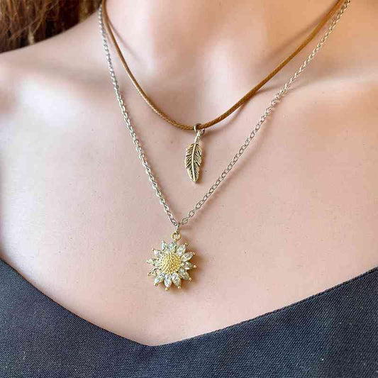 Sunflower Pendant Necklaces